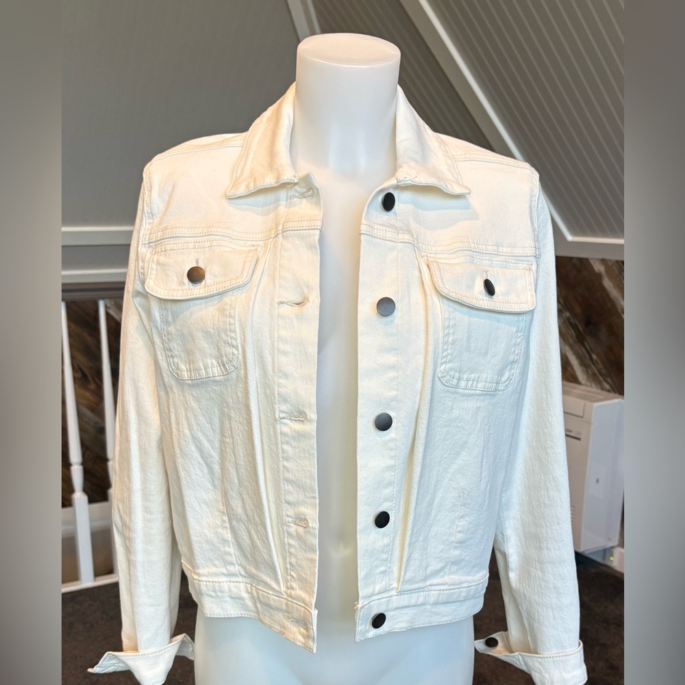 Kut from the Kloth White Denim Jacket